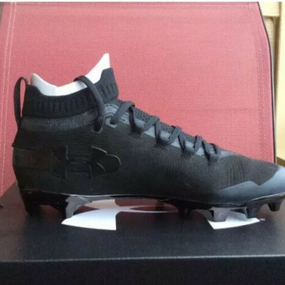 men's ua spotlight suede mc football cleats black